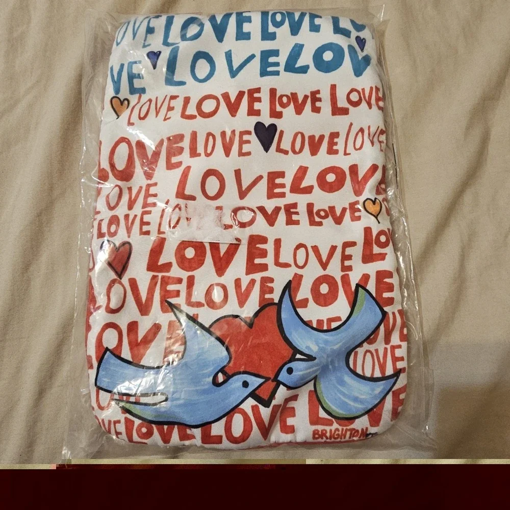 Brighton Fabric Love Dove Jewelry Roll-up Zipper Travel Bag Zippers New